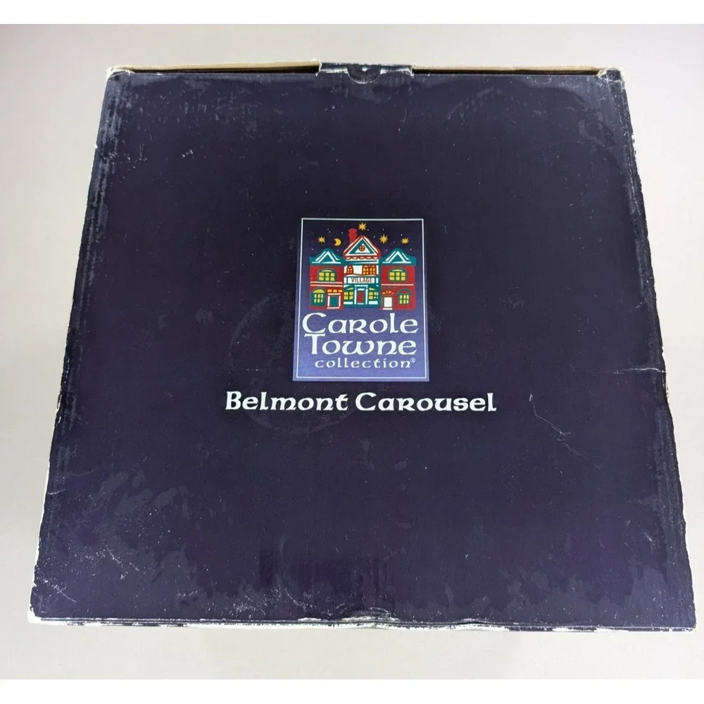 Lemax Carole Towne Belmont Carousel Christmas Village Animated Musical 2004 NIB